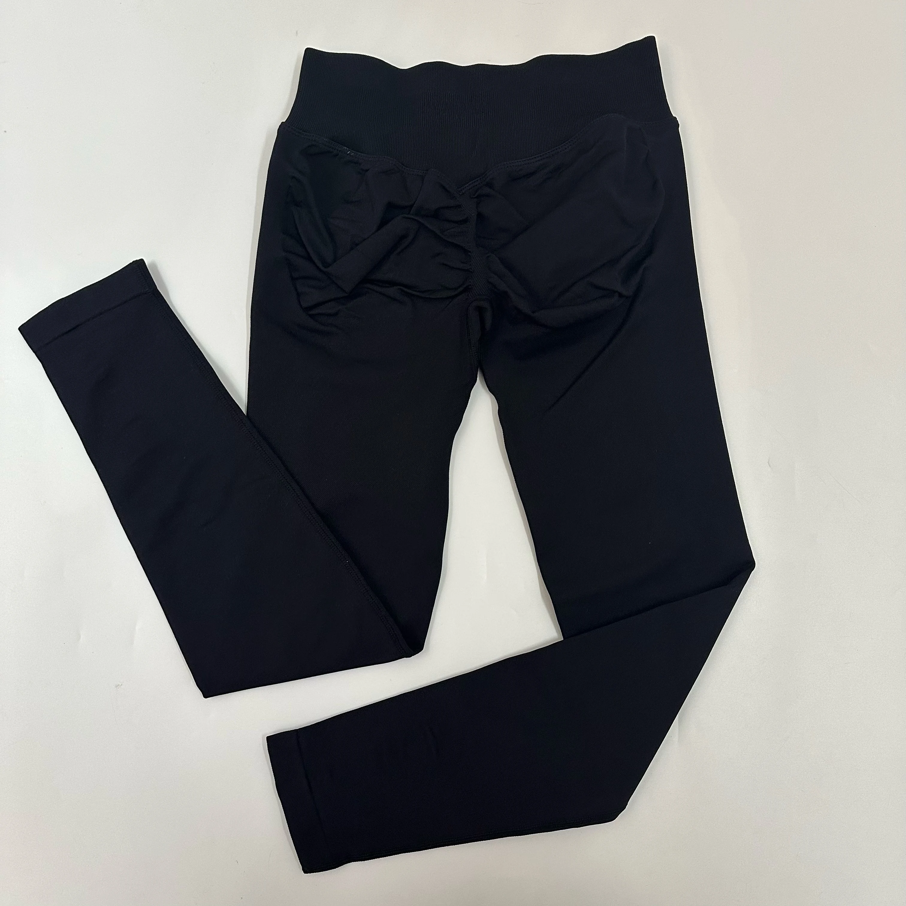 No Logo Yoga Leggings for Women Seamless Yoga Pants Scrunch Butt Lifting Gym Leggings Low Ribbed Waistband Fitness Sports Tights image 6