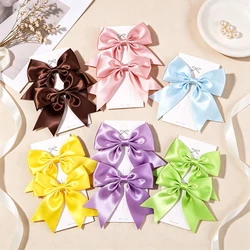 Pinzas para el pelo con lazos para bebé, horquillas de Color sólido, pasadores, tocado hecho a mano, accesorios para el cabello de 4,52 pulgadas, venta al por mayor, 2 uds.