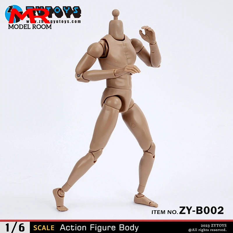 ZYTOYS ZY-B001 B002 B003 B004 1/6 Male Wheat Black Joint Body 25.5cm Male Soldier Narrow Wide Shoulder Flexible Action Figure