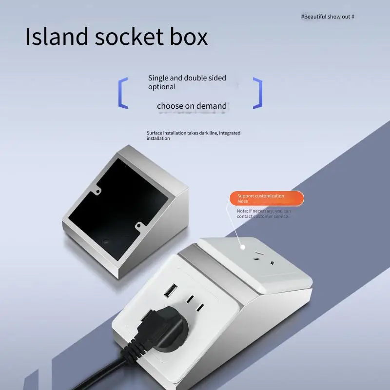 

Laboratory 86 Surface-mounted Switch Bottom Box Junction Box Stainless Steel Triangular Beveled Island Power Socket Box