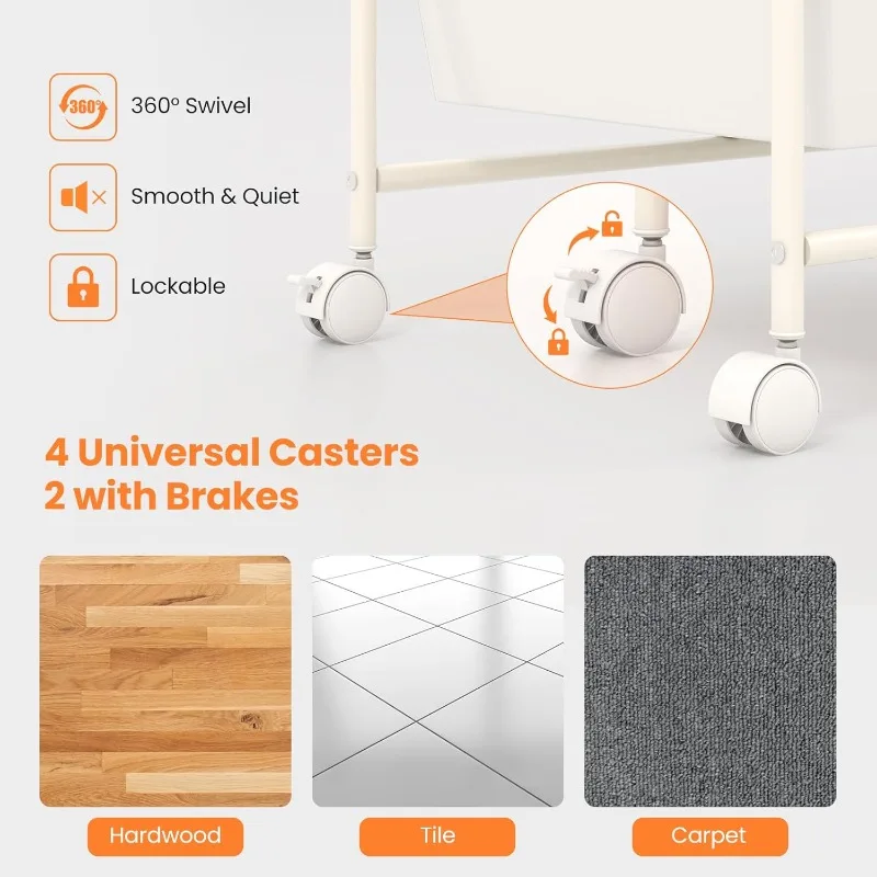 عربة دوارة مكونة من 15 درجًا، منظمات الفصول الدراسية، عربة تخزين بعجلات، لأدوات اللوازم المدرسية المنزلية والمكتب المعلم