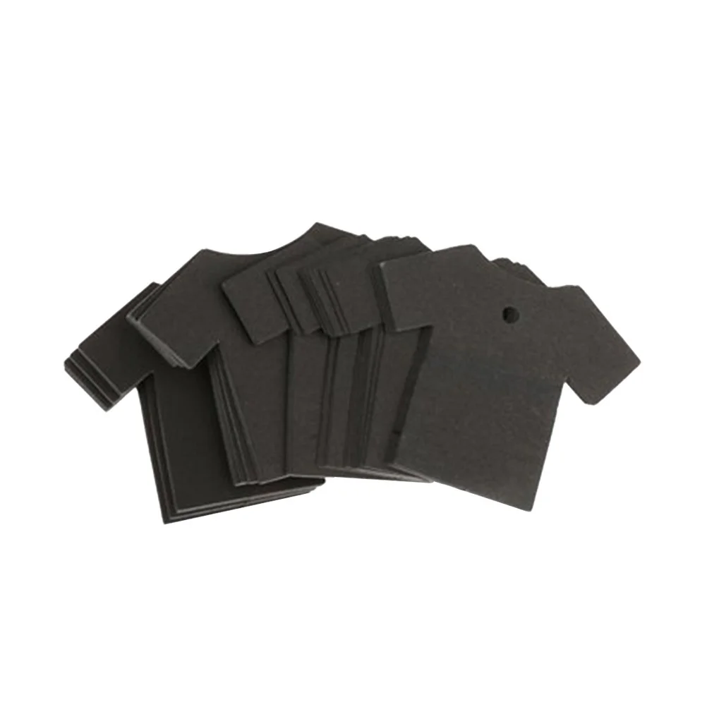 100 PCS Kraft Hard Paper Tags Label for Labeling White Marking Card Cloth Labels