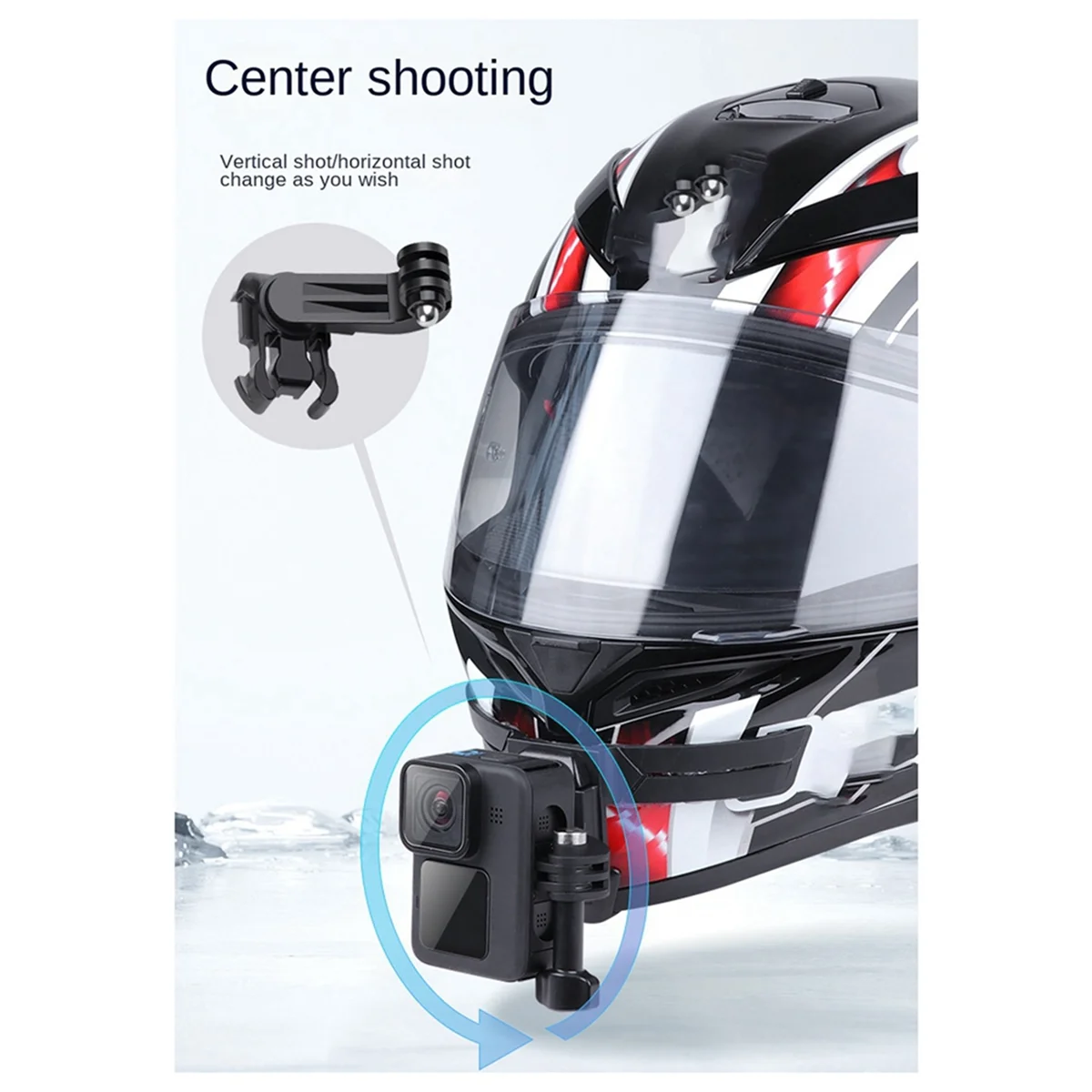 SMIEA 360 تدوير J-هوك مشبك الإفراج السريع محول قاعدة جبل ل GoPro 12 11 10 ملحقات كاميرا العمل