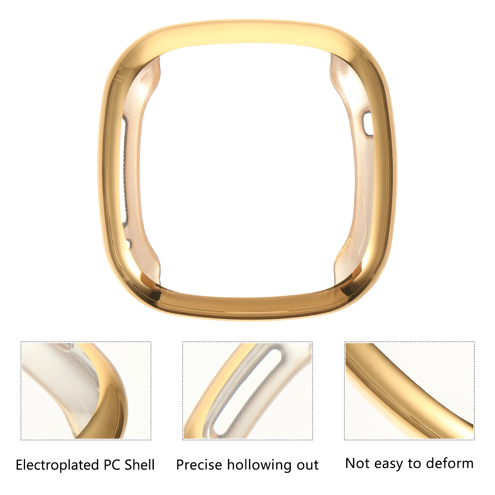 

Electroplating Protective Shell Watch Cover Anti Scratch Durable PC Accessories Precise Cutouts Easy Install