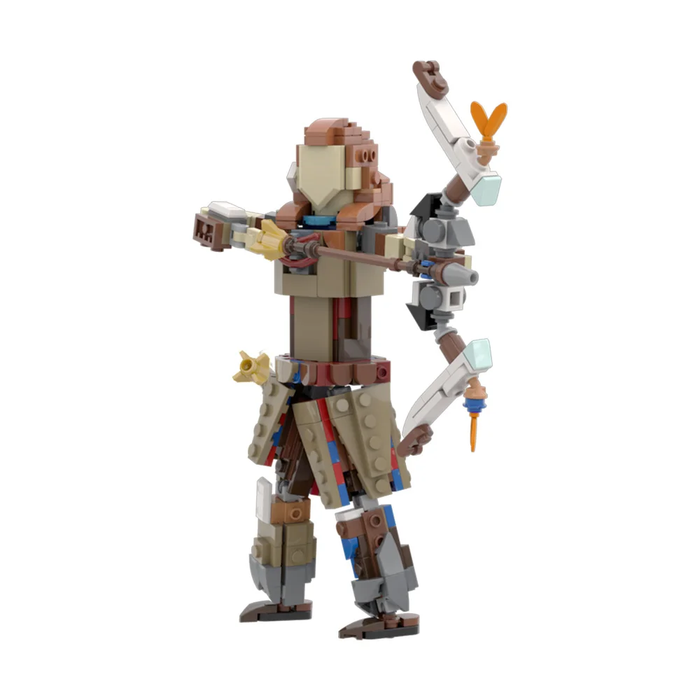 Gobricks MOC Game Horizonss Zeros Dawn Model Building Blocks Aloy Brickheads Brick Action figure Toy DIY Assembled Toy Kids Gift