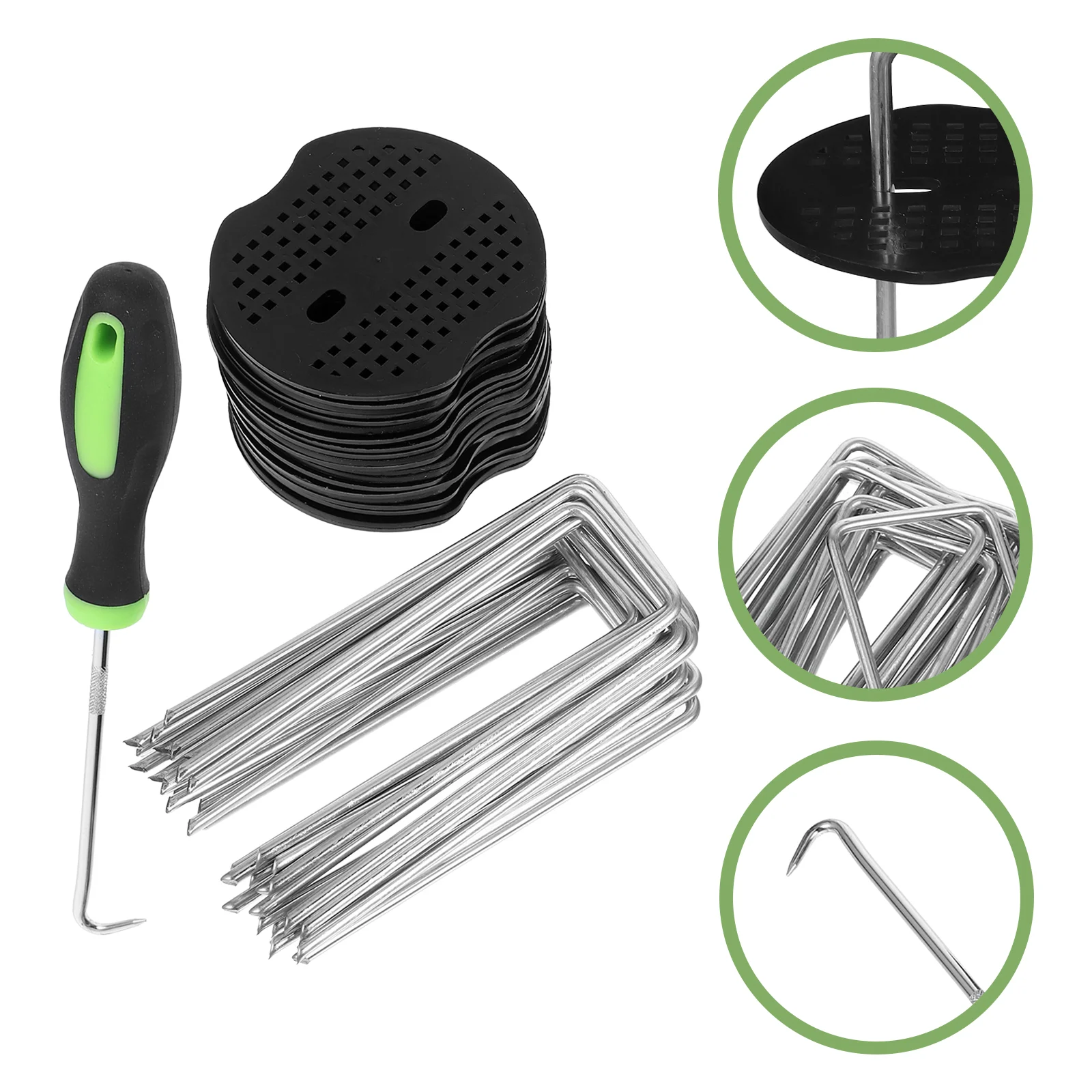 

41 Pcs Grass-proof Cloth Floor Nails Fence Barrier Fabric Decorations Staple Galvanized Steel