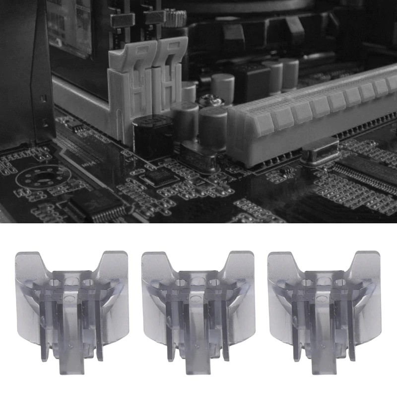  3Pcs Expansion Slot Clips for Secure Locking Mechanism Improves Appearance