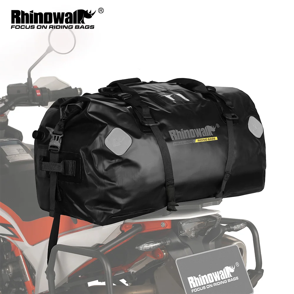 Сумка на заднее сиденье мотоцикла Rhinowalk, 20 л/45 л/65 л, сумка на седло с мотором, быстросохнущая дорожная сумка для багажа, багаж, седло, корзина