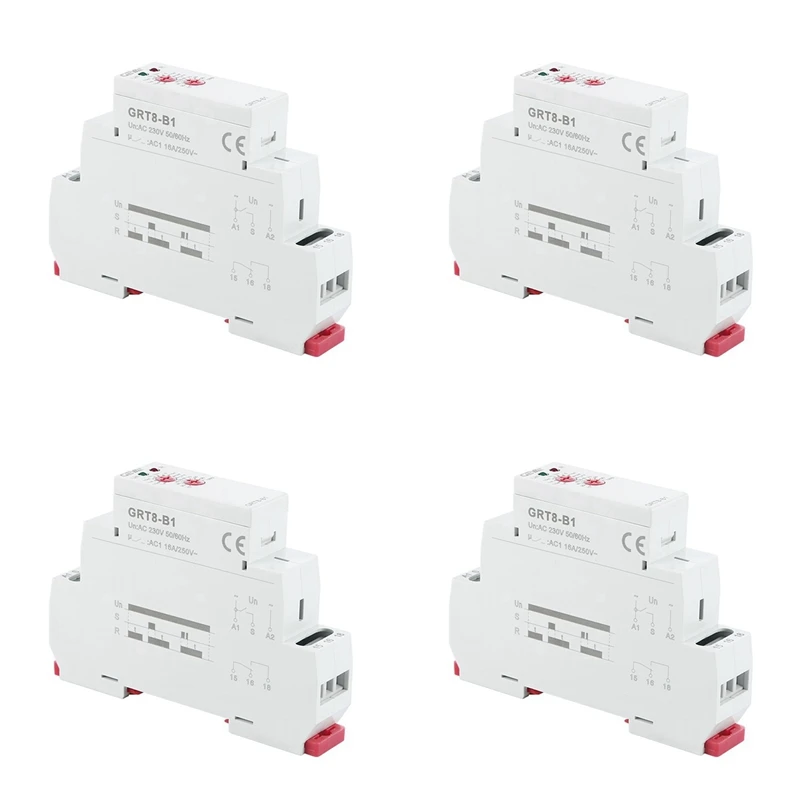 

4X GEYA GRT8-B1 Off Delay Time Relay Timer Relay Electronic Type 16A, GRT8-B1 AC230V