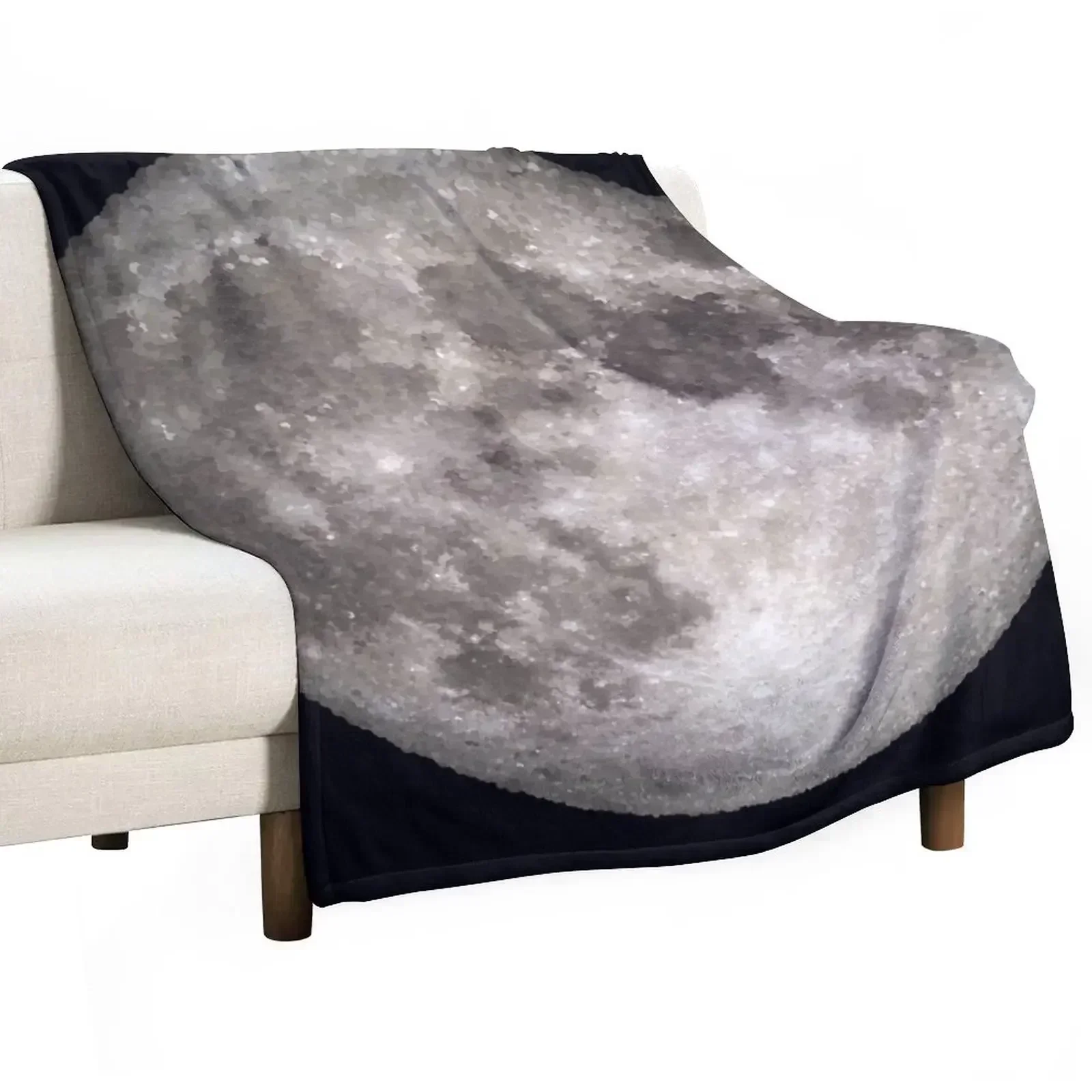 Full Moon Throw Blanket Modern Design Soft Blanket for Home Decor