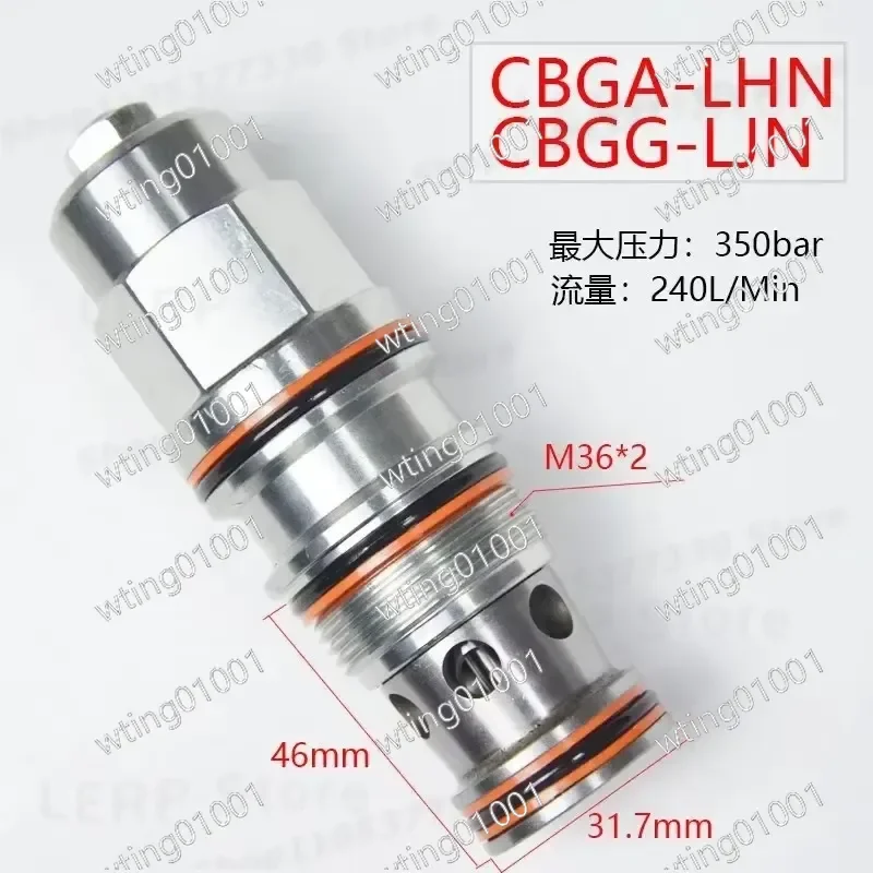 for SUN CBGA-LHN CBGG-LJN 240L High Flow Threaded Hydraulic Counterbalance Valve Cartridge Type Balance Control