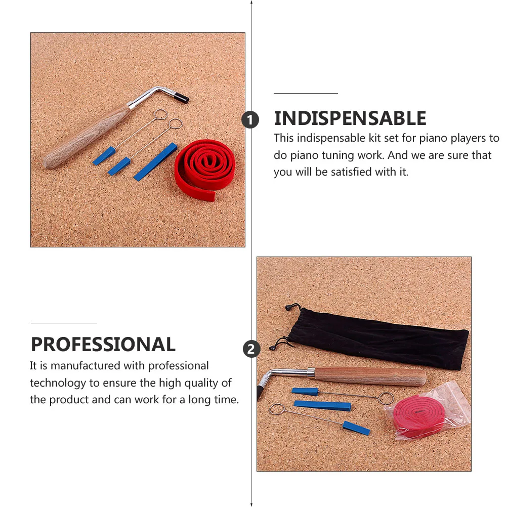 

Hammer Piano Tool Set Tuning Kit with Tuner Musical Instrument Wooden Repair Regulating Tools