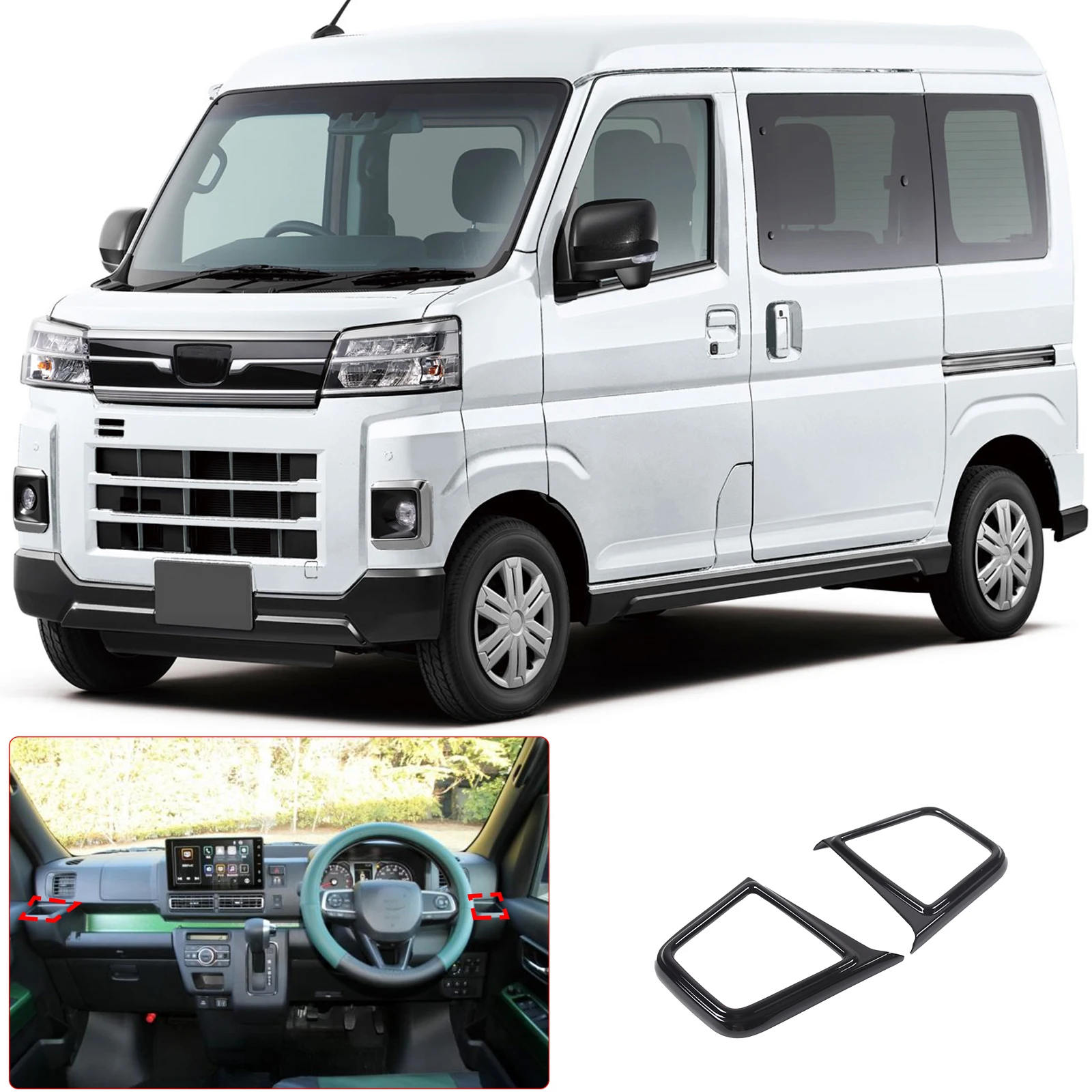 

For Daihatsu ATRAI HIJET CARGO 2022 Car Dashboard Side Water Cup Holder Panel Cover Trim Accessories