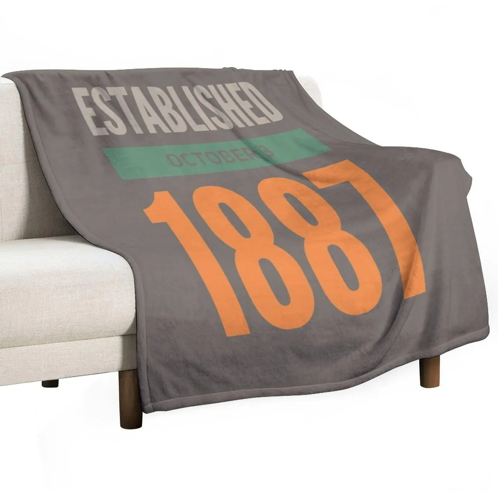 Established 1887 Throw Blanket Blankets Sofas Of Decoration Large Blankets