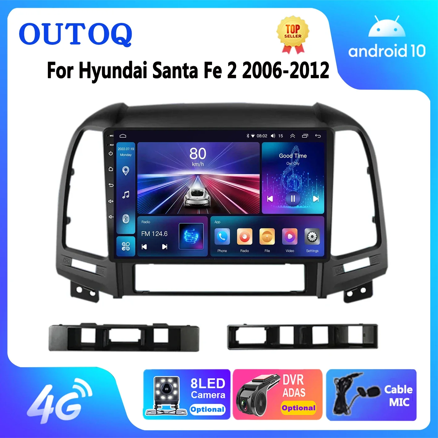 

Android Car Radio Carplay for Hyundai Santa Fe 2 2006-2012 Video Player Navigation GPS Carplay Head Unit WIFI 4G DSP BT