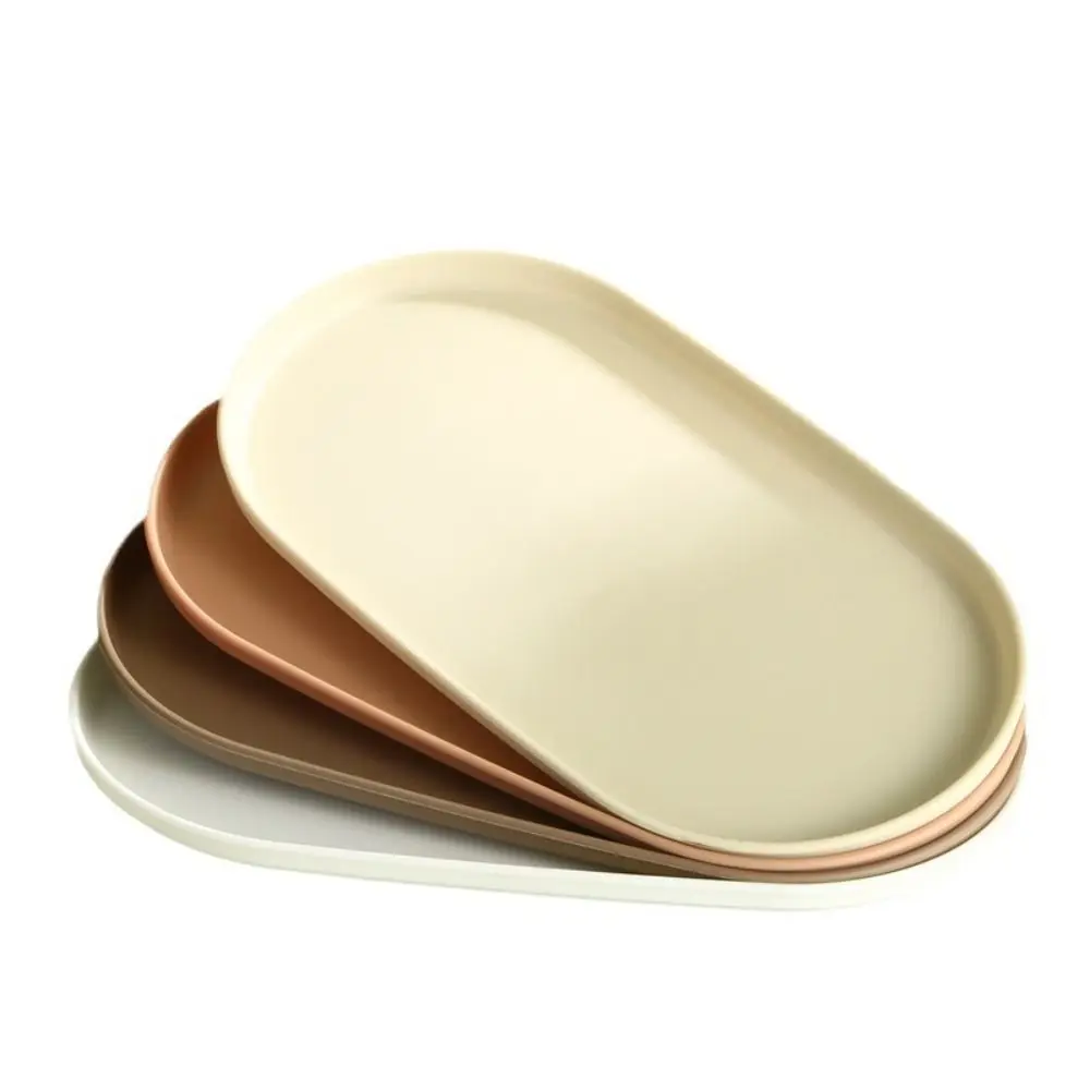 Nordic Style Plastic Dessert Tray Stackable Oval Serving Tray Multi-Function Exquisite Storage Tray Wedding Party