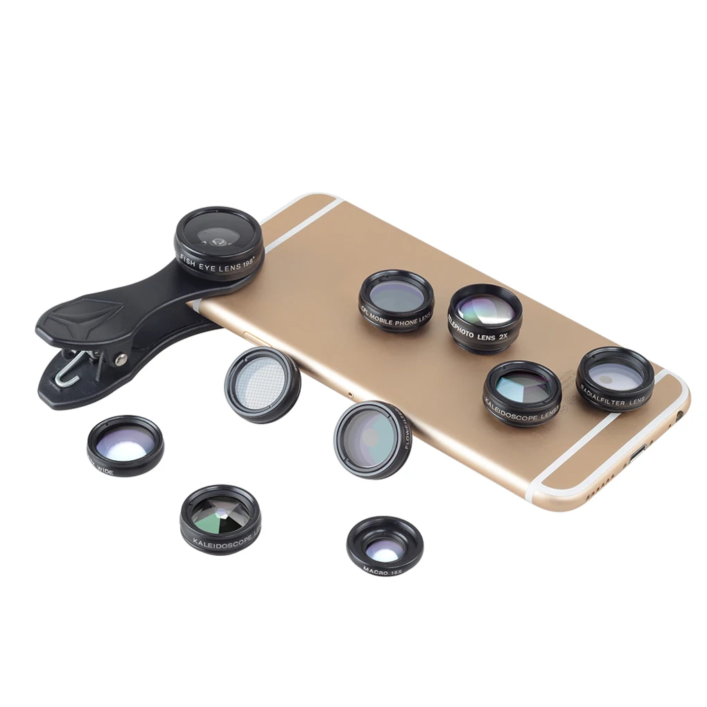 

10-in-1 Fisheye Macro Lens Set Phone Lenses with Travel Case Smartphone