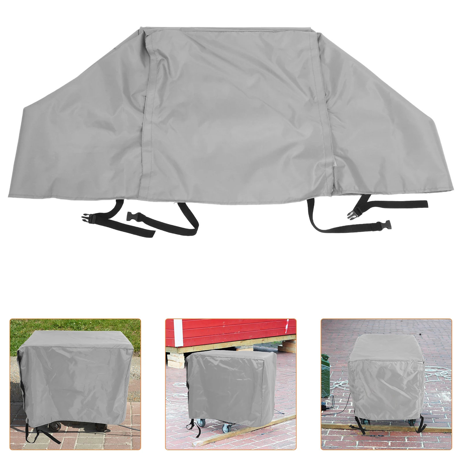 

Generator Cover Outdoor Protection Waterproof Oxford Cloth Gray Portable Foldable Universal Fit Covers Outside While Running