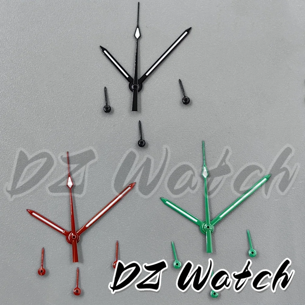 DZ Watch Hands Red Orange Green White Black Watch Hands Green Luminous For VK63 Quartz Movement Watch 6 Needles Accessories