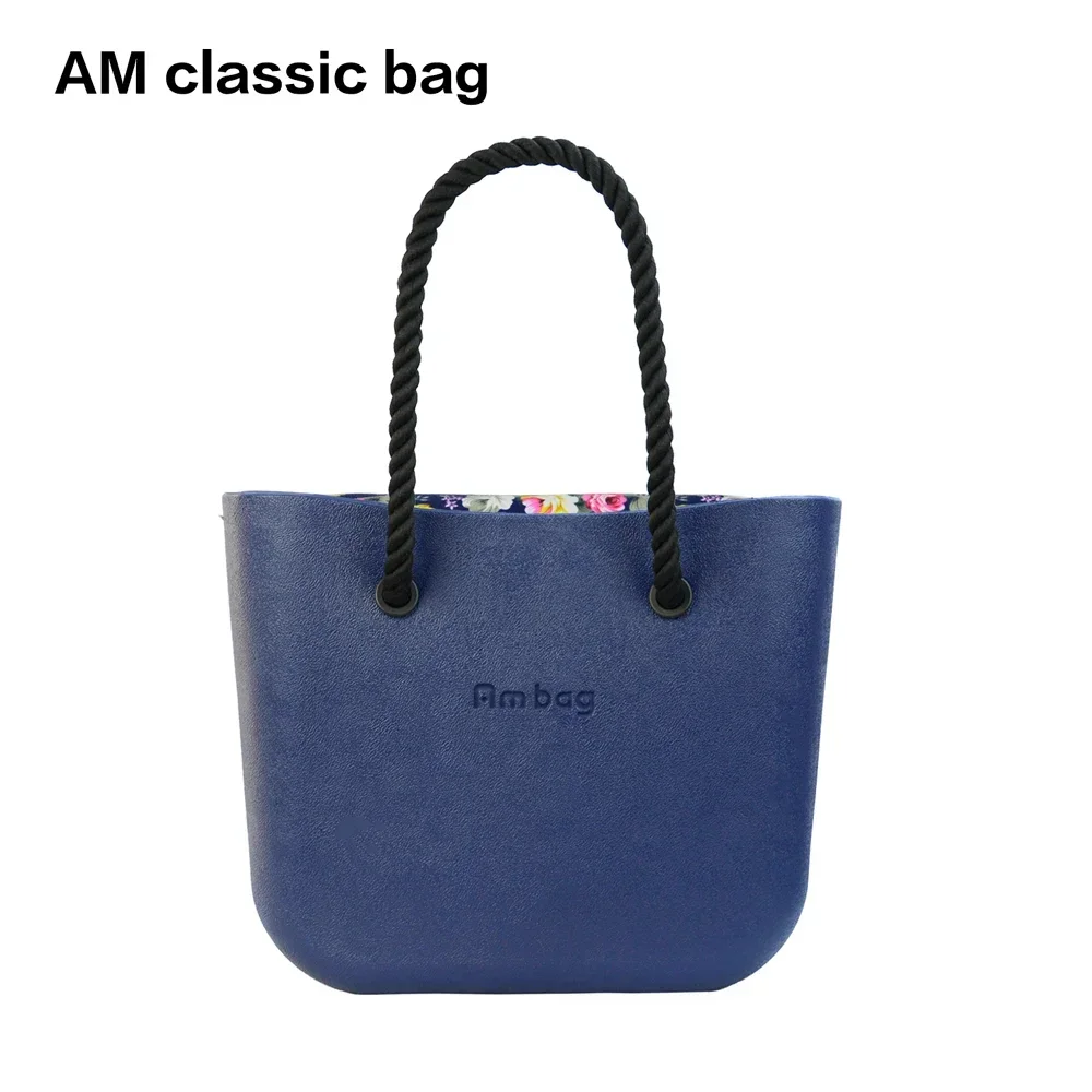 2023 New Classic Big EVA with Colorful Zip-Up Inner Long Hemp Rope Handles AMbag Obag O bag Style Waterproof  Women DIY Handbag