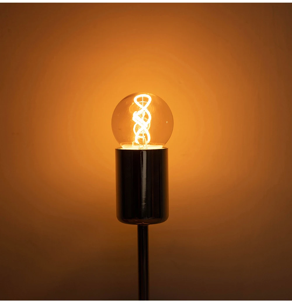 G50 Spiral Filament Edison LED Globe Bulbs 3W Dimmable