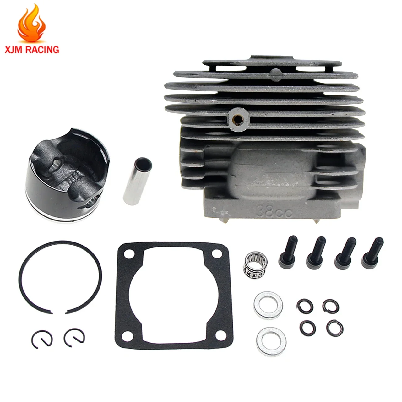 38CC 4 Bolt Cylinder Head or Piston Ring Kit Fit 38CC Engine for 1/5 Hpi Rofun Rovan Km Baja Losi 5ive-T Redcat Hsp Rc Car Parts