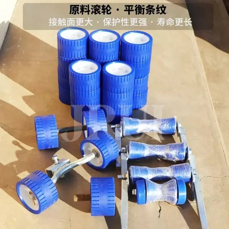 8PCS Boat Trailer Swing Roller Kit With Install Bracket Marine Trailer Support Rollers