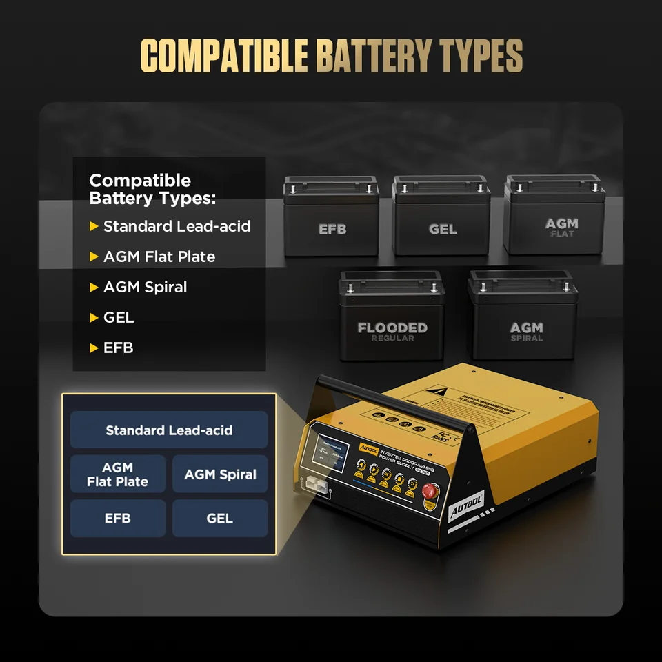 AUTOOL EM365 Inverter Programming Power Auto Battery Repair Real