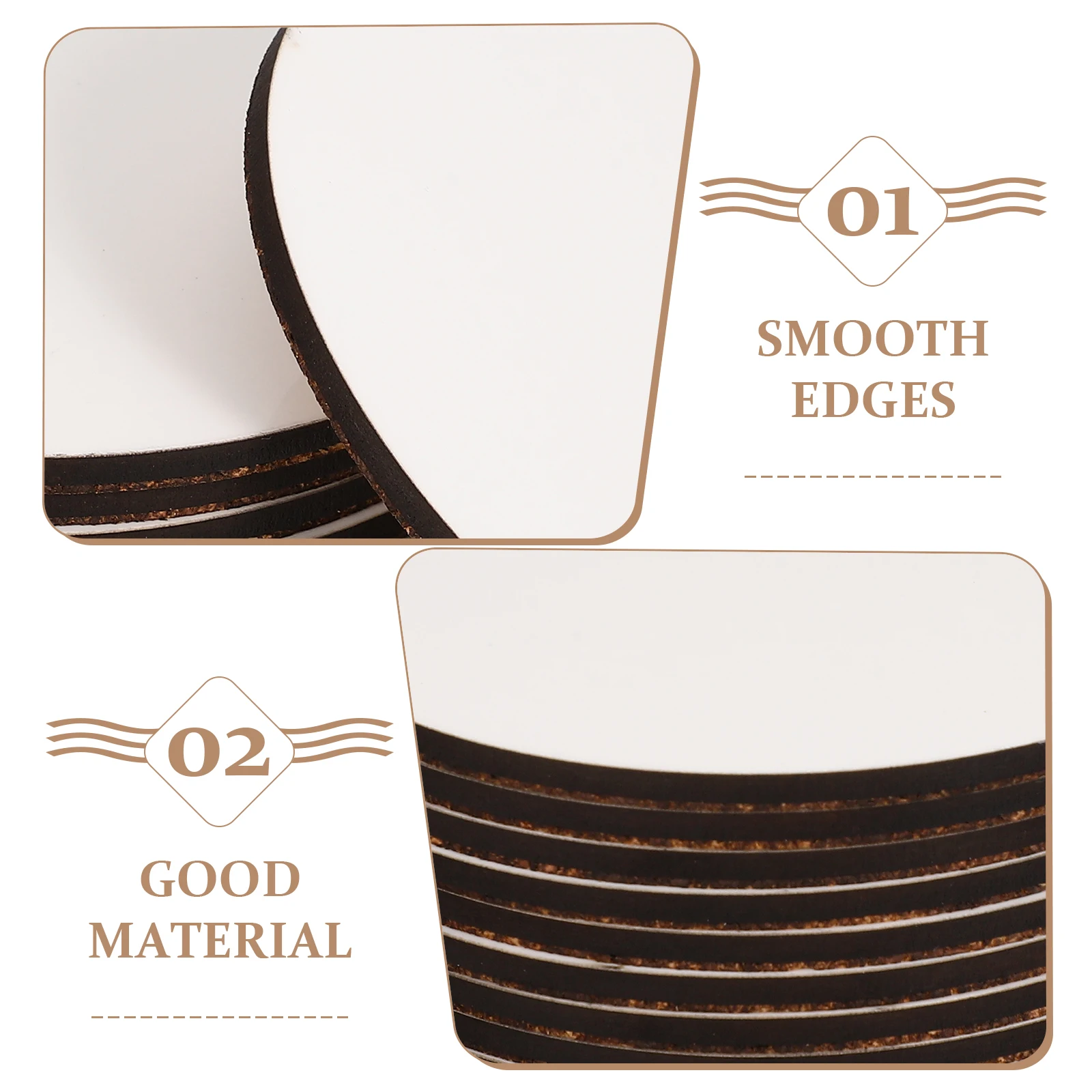 

10pcs White Round Coasters Blank Sublimation Heat Transfer Supplies Wooden Board Painting DIY Craft Accessories