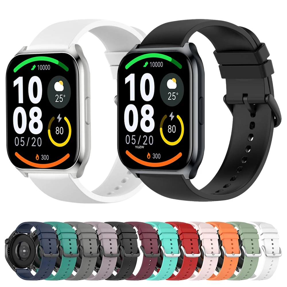 20mm 22mm Band For Haylou watch R8 S8/Watch 2 Pro (LS02 Pro)/RT3 RS3 GST/RS4 Plus/LS02 Silicone Replacement Bracelet Watch Strap