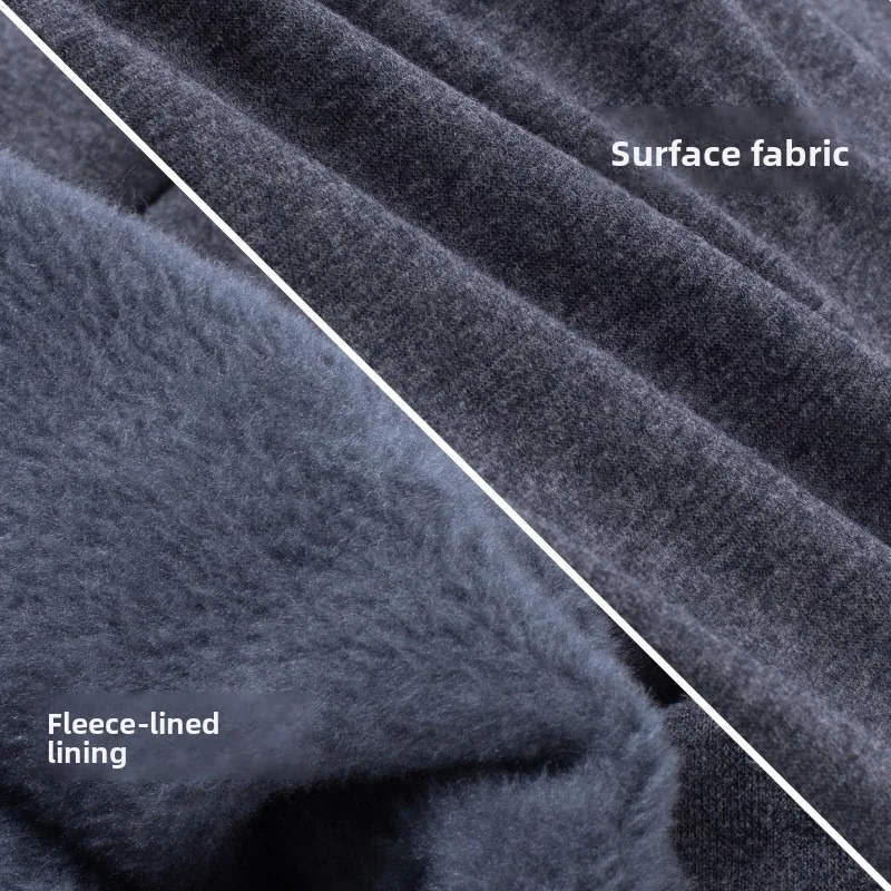 الرجال الشتاء ملابس اخلية حرارية عالية الخصر القطن الدافئة صوف مبطن بانت طويل الساق مكافحة الغضب البطن الدفء الطقس البارد حجم كبير #6