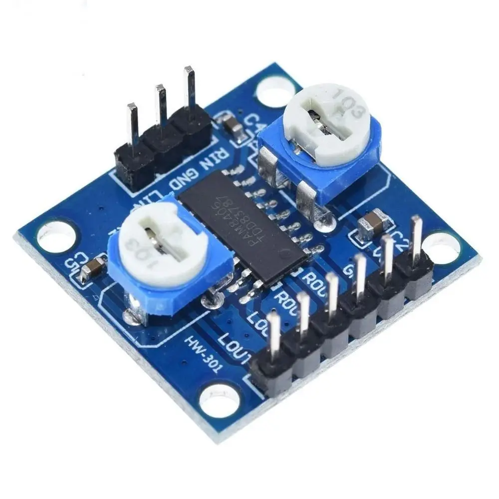 Dual Channel Audio Board Potentiometer PAM8406 Amplifiers Board Amplifiers Board With Volume Power Amplifiers Stereo Amplifier