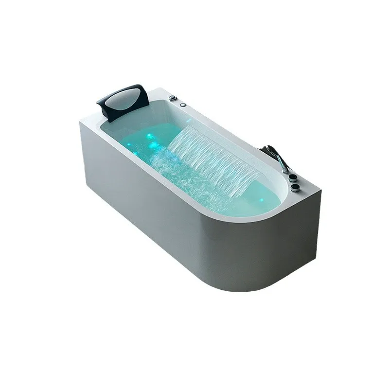 

Acrylic surf massage waterfall smart integrated single skirt rectangular bathtub adult home