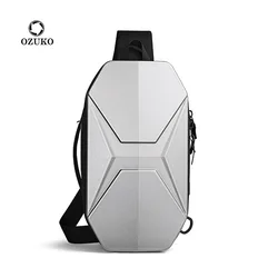 Ozuko 2024 anti roubo saco de peito dos homens marca moda cruz corpo bolsa ombro transversal festa estilingue saco tático saco de peito para homem