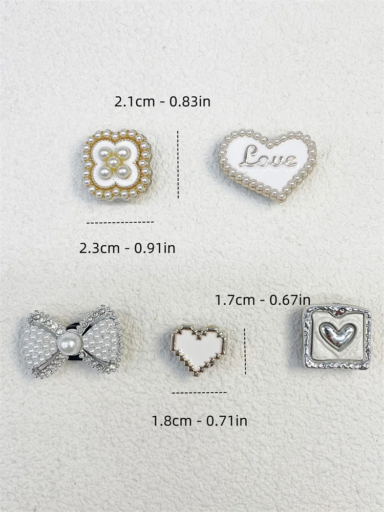5PCS ABS Schuh Charms Schnallen DIY Strass Bowtie Clog Teile Dekoration Garten Schuhe Zubehör Für Frauen Geburtstag Party Geschenke – Detail 6
