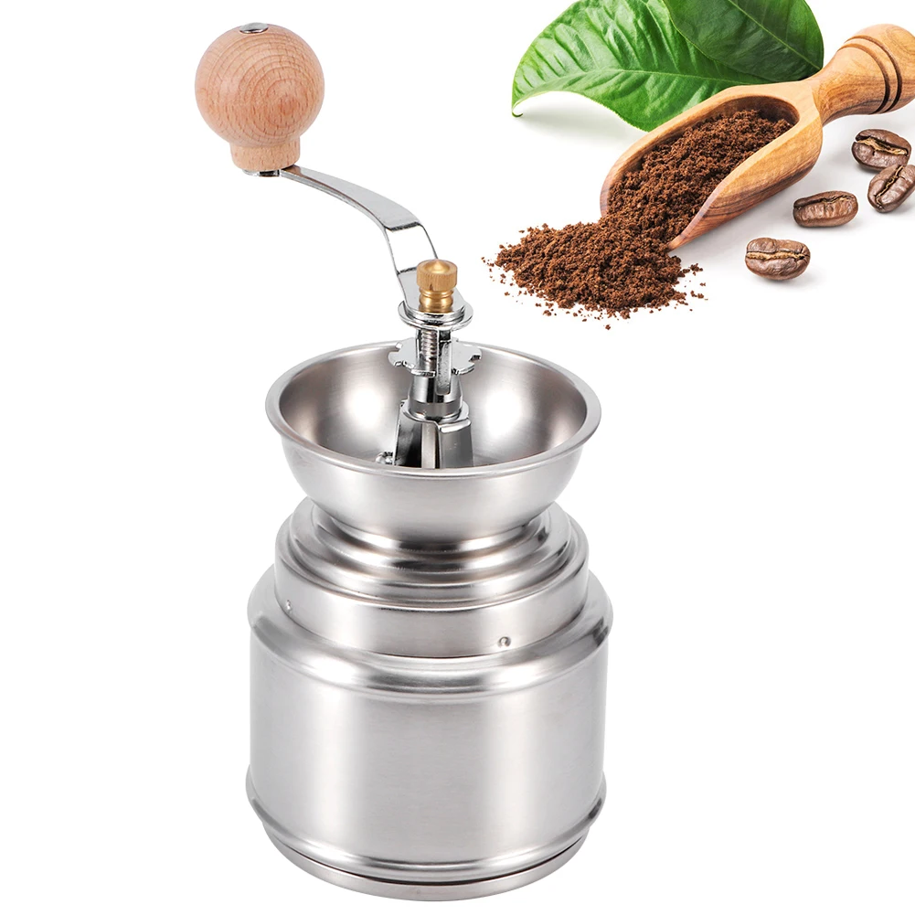 ZK20 Portable Stainless Steel Manual Coffee Grinder Adjustable Coffe Bean Pepper Mill Household Kitchen Tool