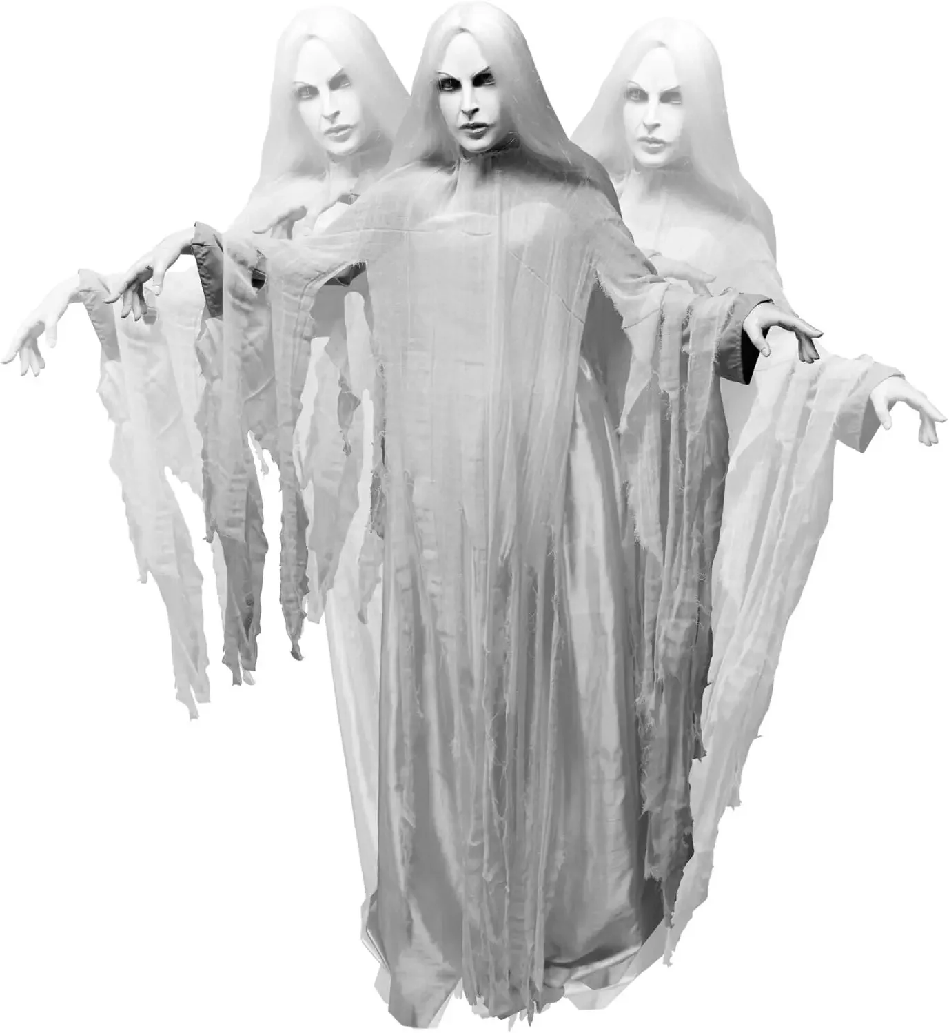 Rising Ghost Woman by Tekky, Battery-Operated, Sound Activated Animatronic with Sound Effects for Indoor or Covered