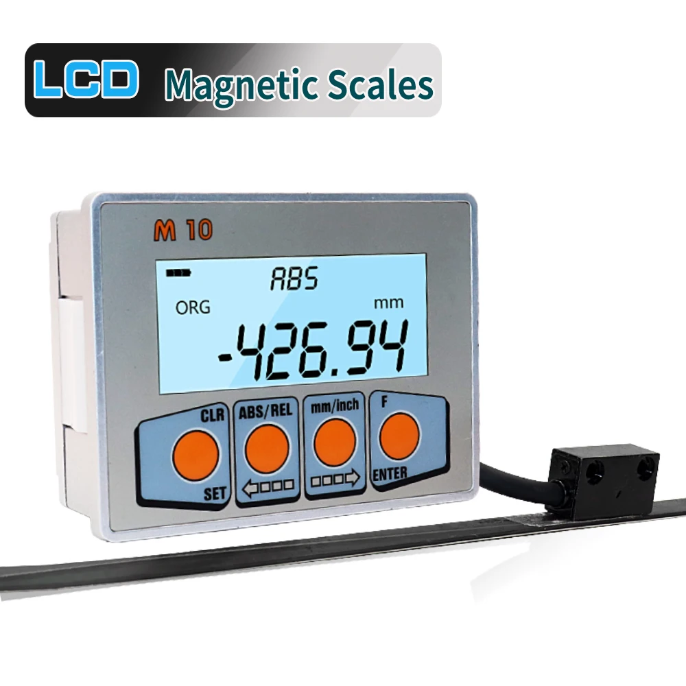 M10 LCD Magnetic Grid Scale Woodworking Integrated Embedded Measurement System Magnetic Tape with Stain Belt Profile