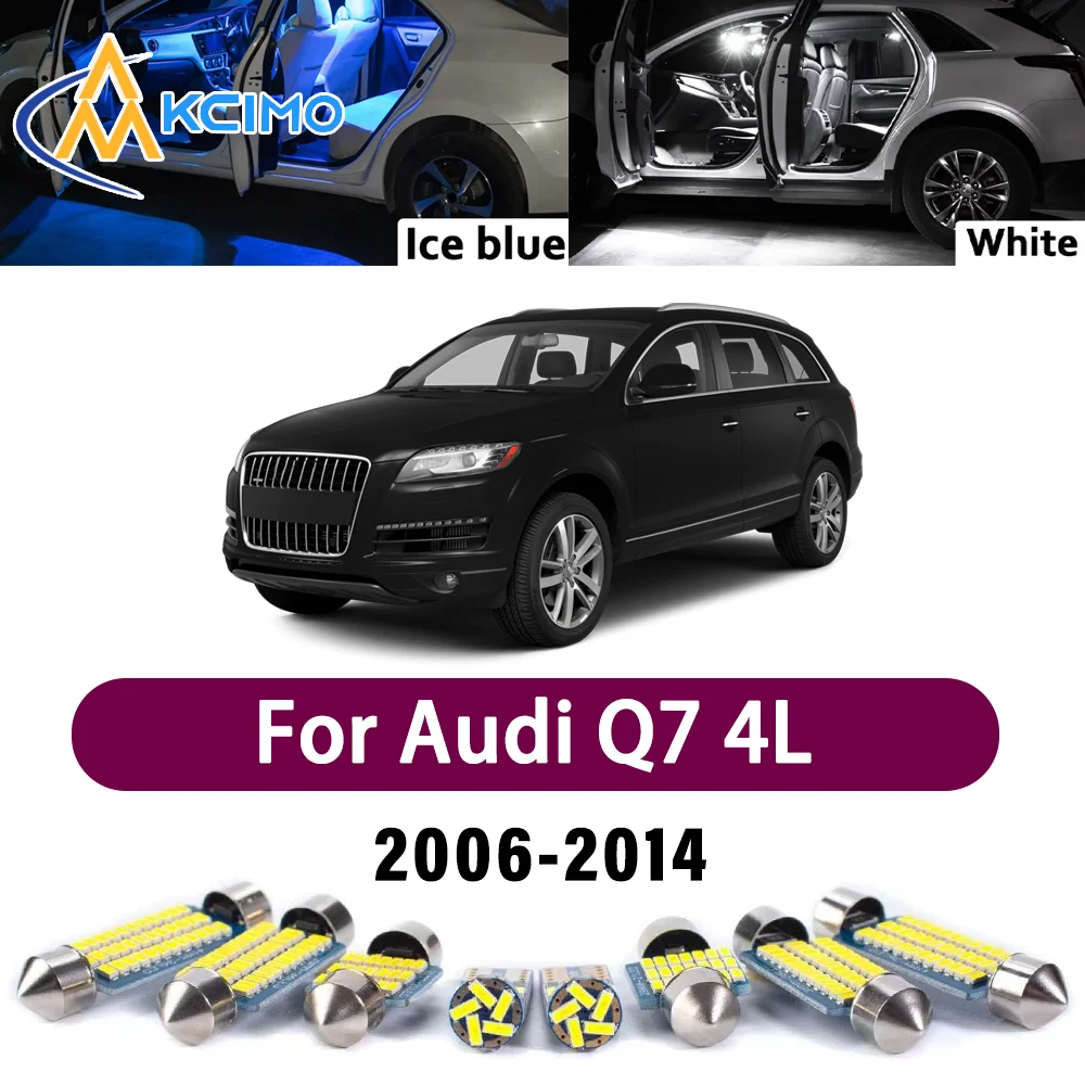 

Error Free LED Interior Light Kit for Audi Q7 4L 2006-2014 Premium Bright Dome Trunk Mirror Reading Lamps Canbus