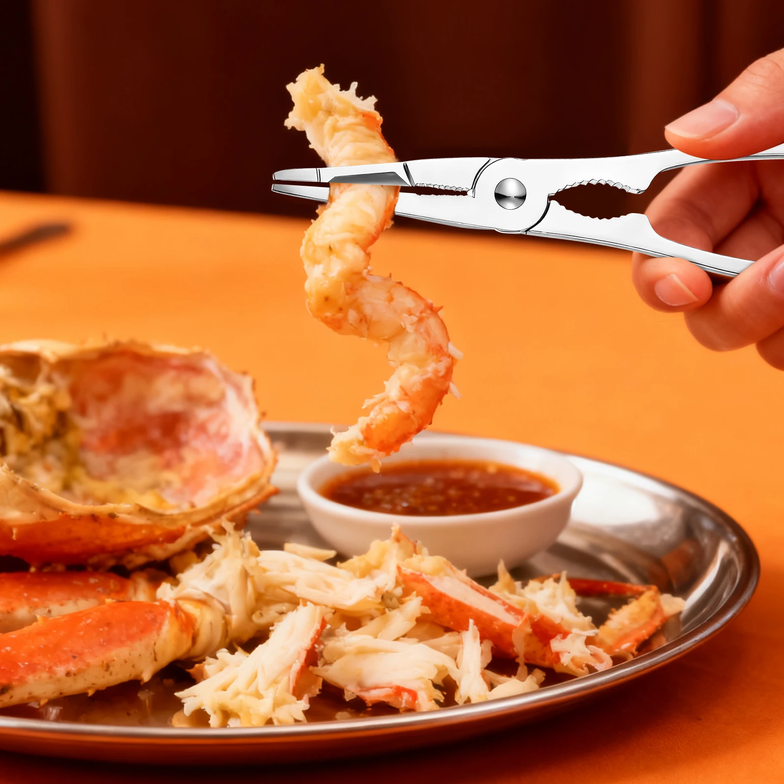 

6pcs Seafood Tools Set Crab Fork Stainless Steel Anti-Rust For Crab Lobster Shrimp Meat Removal Peeling Utensils Home