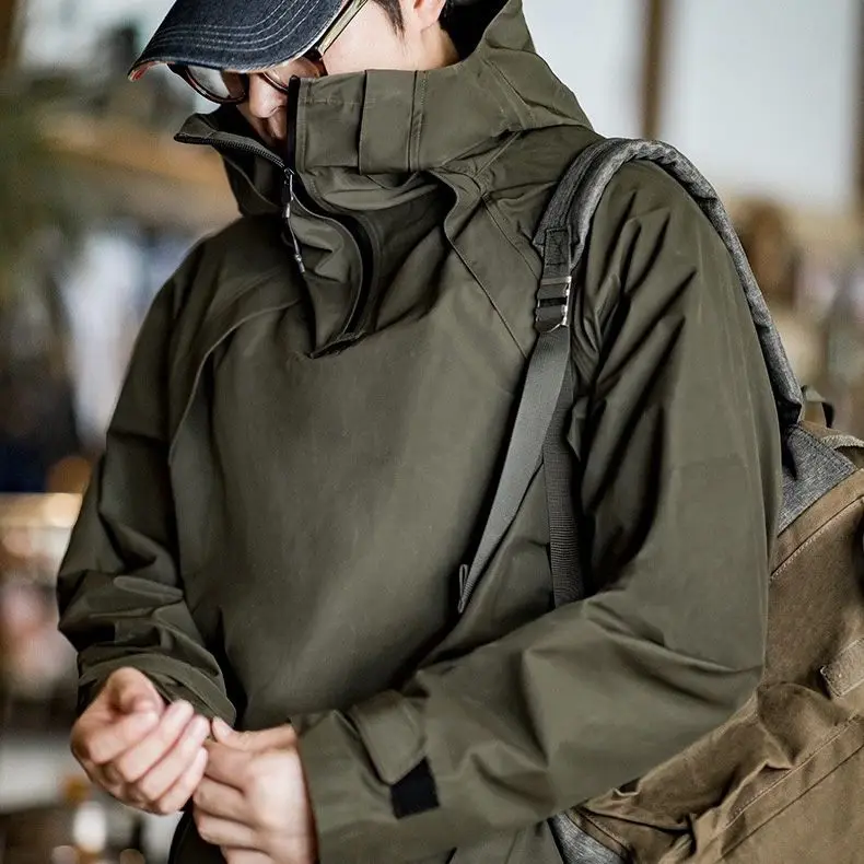 Retro Hooded Jackets Men's Bad Weather Windbreak Outdoor Jacket  Army Tactical Hoodies Military Sweatshirts Autumn Coat