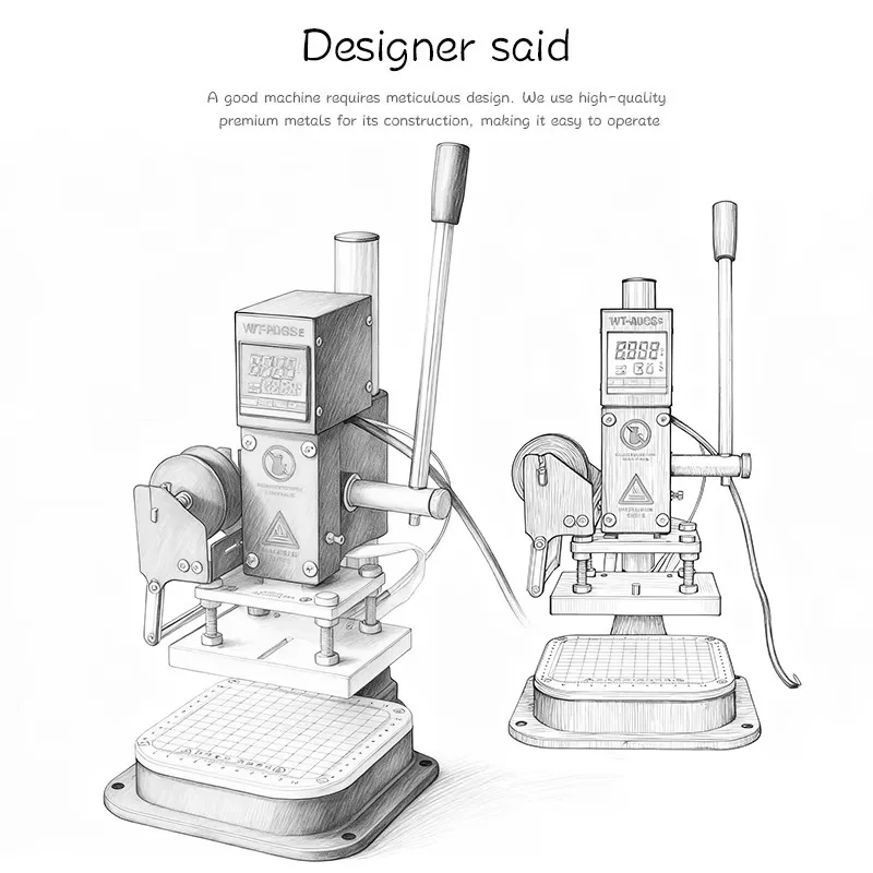 

Manual Digital Hot Foil Stamping Machine for Leather Logo Embossing T-Slot Precision Textile Printing Factory Wholesale