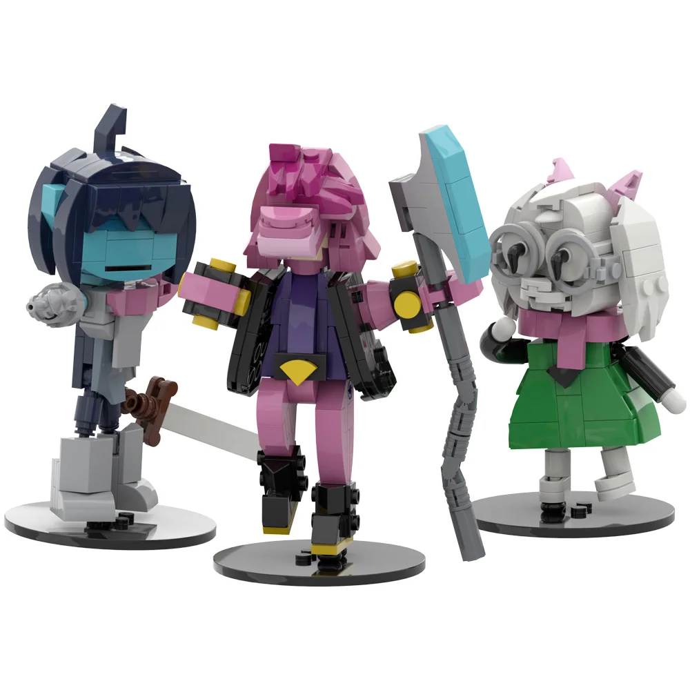 

Deltarune Heroes Building Blocks Kris Susie Ralsei 3-Character Set Detailed Pixel Art Model Kit for Game Collectors