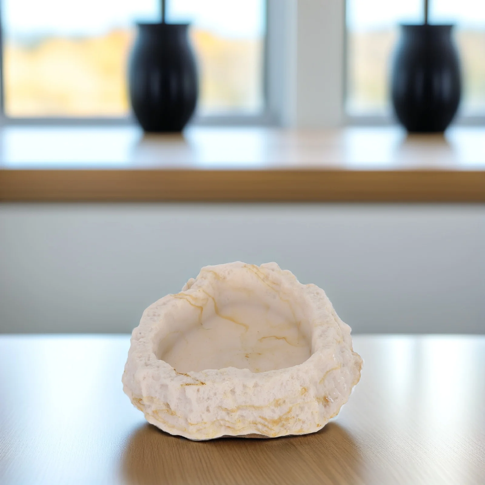 

Reptile Water Bowl Resin Feeding Dish Natural Easy Clean Terrarium Feeder Lizard Bearded Dragon Snake Food Bowl