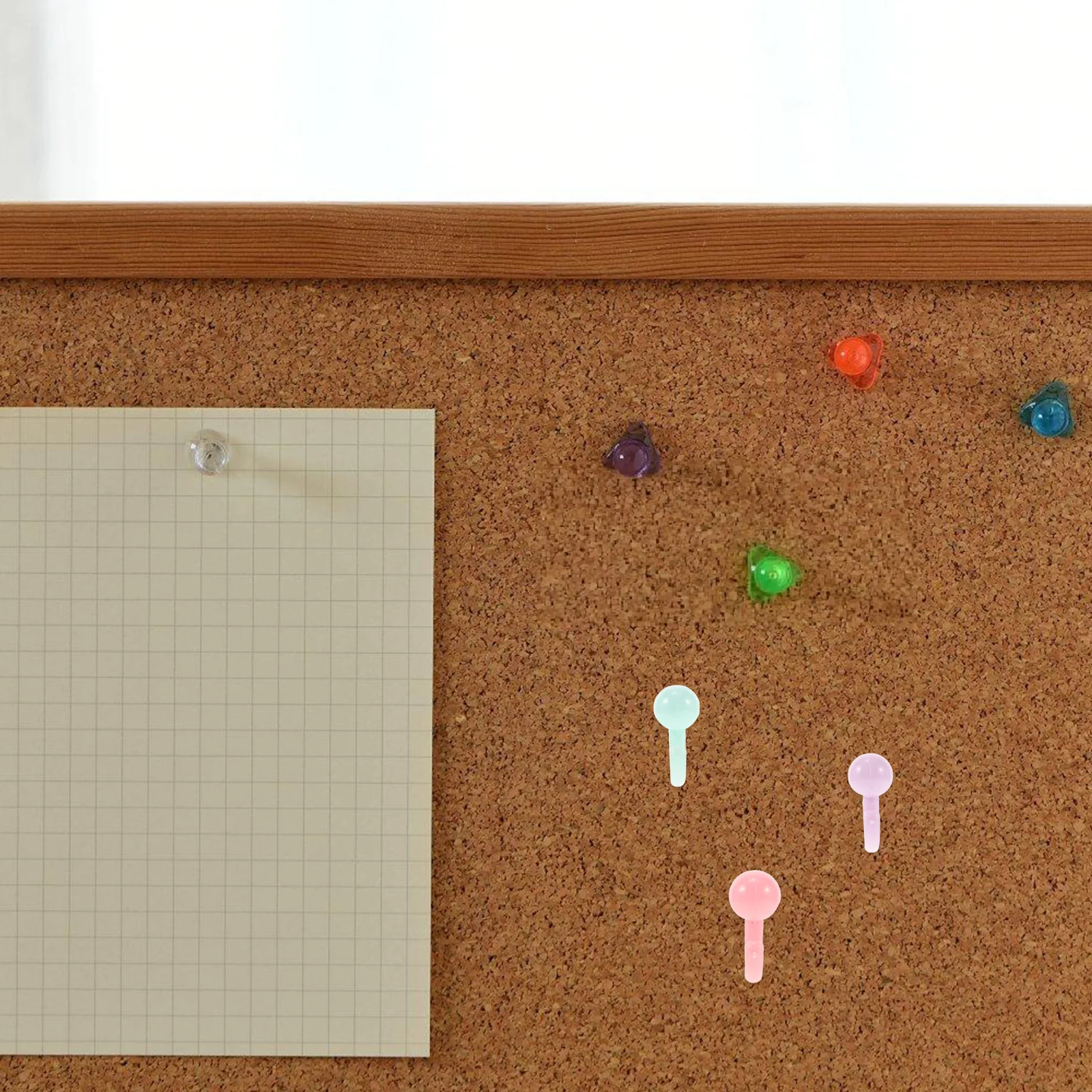 Chinchetas decorativas de macarrón colorido, 50 Uds., para tablón de anuncios, mapa, colgante de pared, suministro de organización del hogar y la Oficina