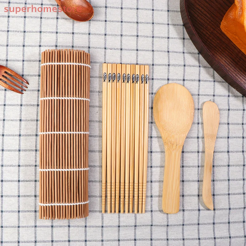 9Pcs/Set DIY Sushi Maker Rice Mold Kitchen Making Tool Kit Molds Cooking Tools Onigiri Mould Bento Home Accessories Gadgets