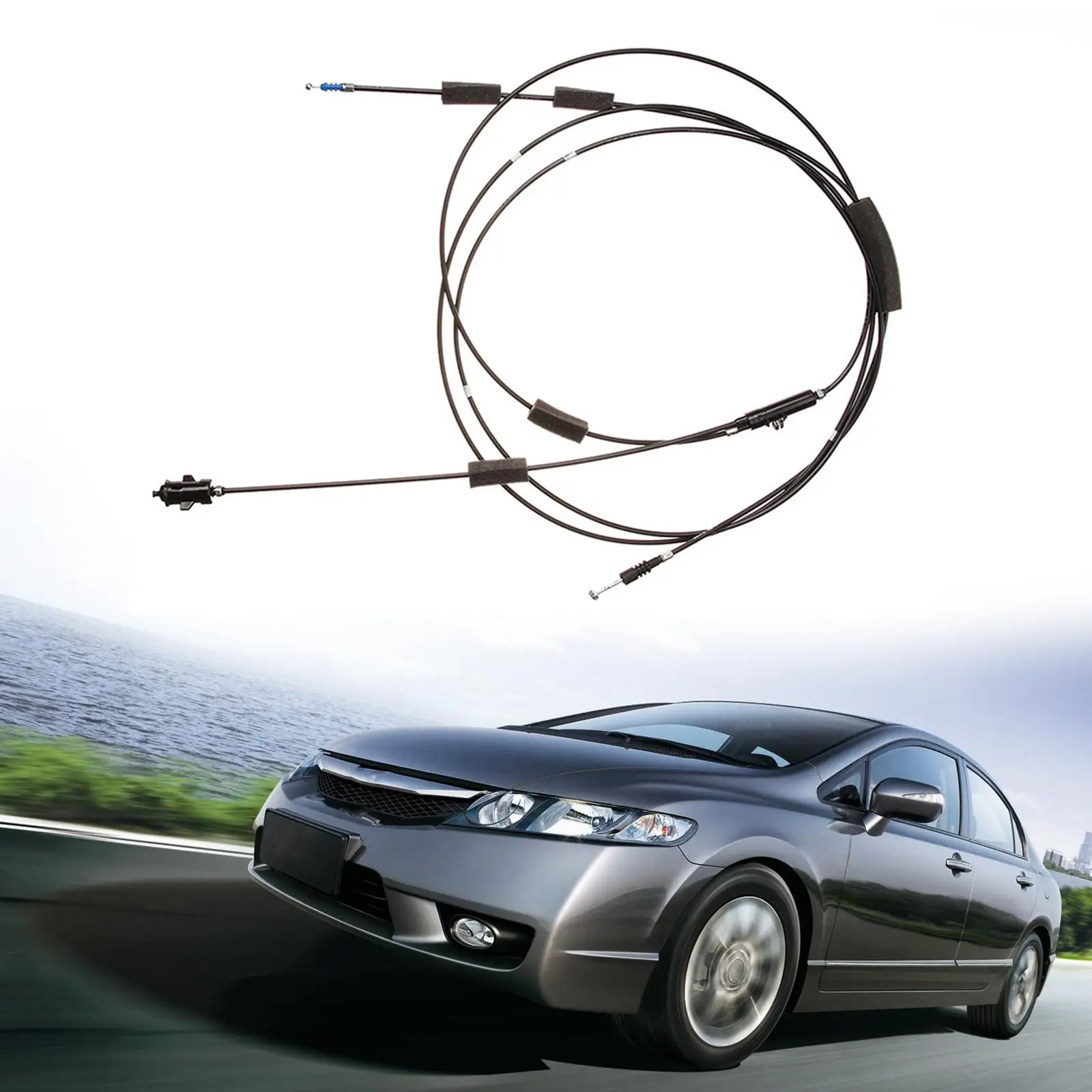 Trunk Door and Fuel Lid Latch Lock Release Cable 74880-s5A-305 Durable for Honda Civic 01-05 Black Vehicle Repair Parts