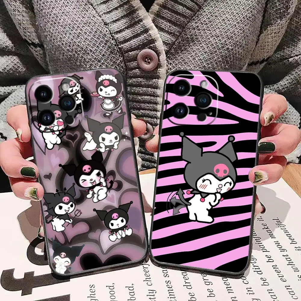 Funda Coque Case For iphone 14 13 12 11 Pro XS Max Mini X XR SE 2020 2022 8 7 15 16 PlusS Case Shell Cartoon S-Sanrio K-Kuromi