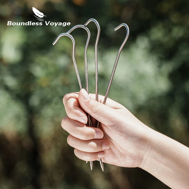 Boundless voyagepioli per tende in lega di titanio campeggio escursionismo arrampicata picchetti per unghie ultraleggeri