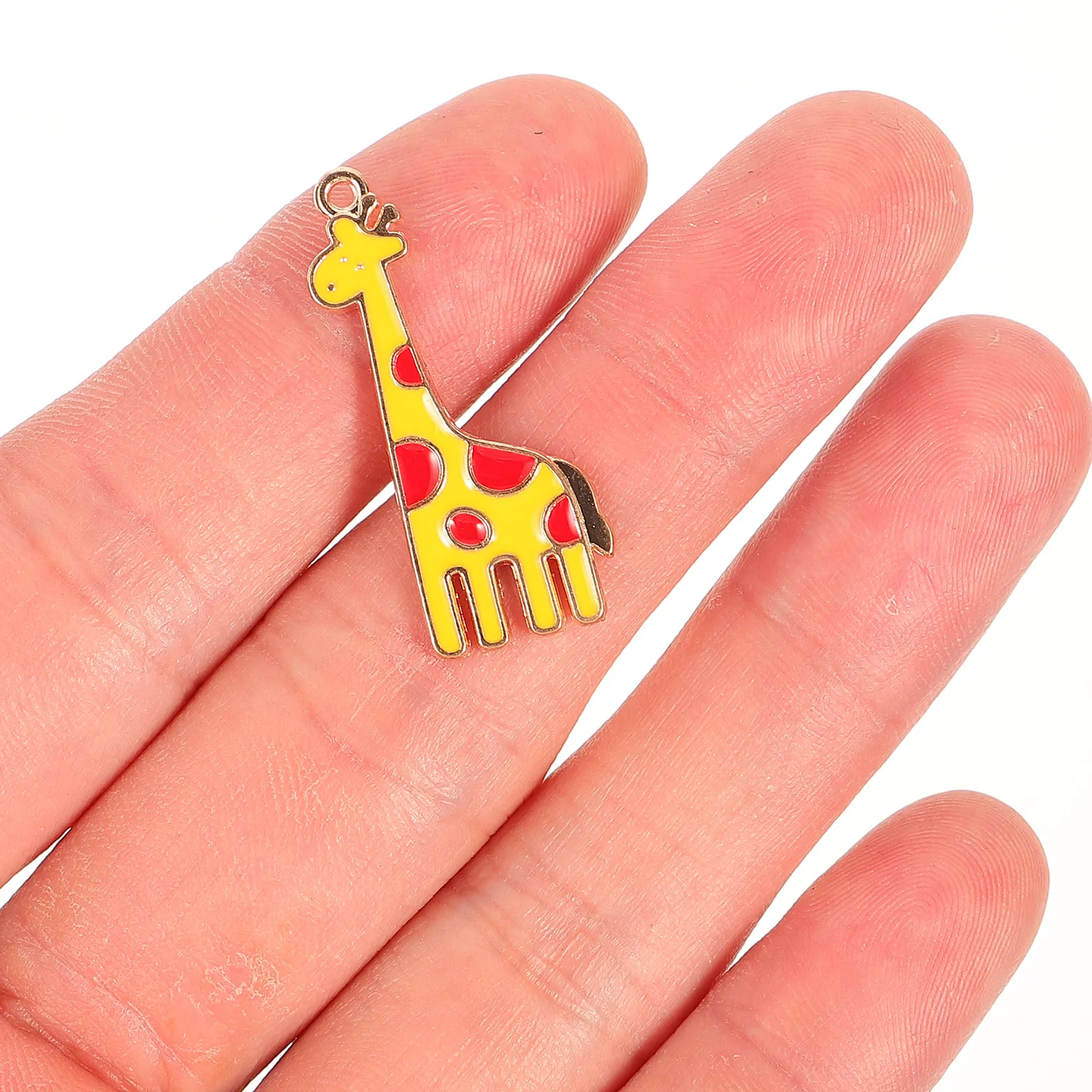

10pcs Giraffe Earrings Alloy Pendant Charms Jewelry Making Diy Fashion Necklace Dangle Keychain Decorative Accessories For